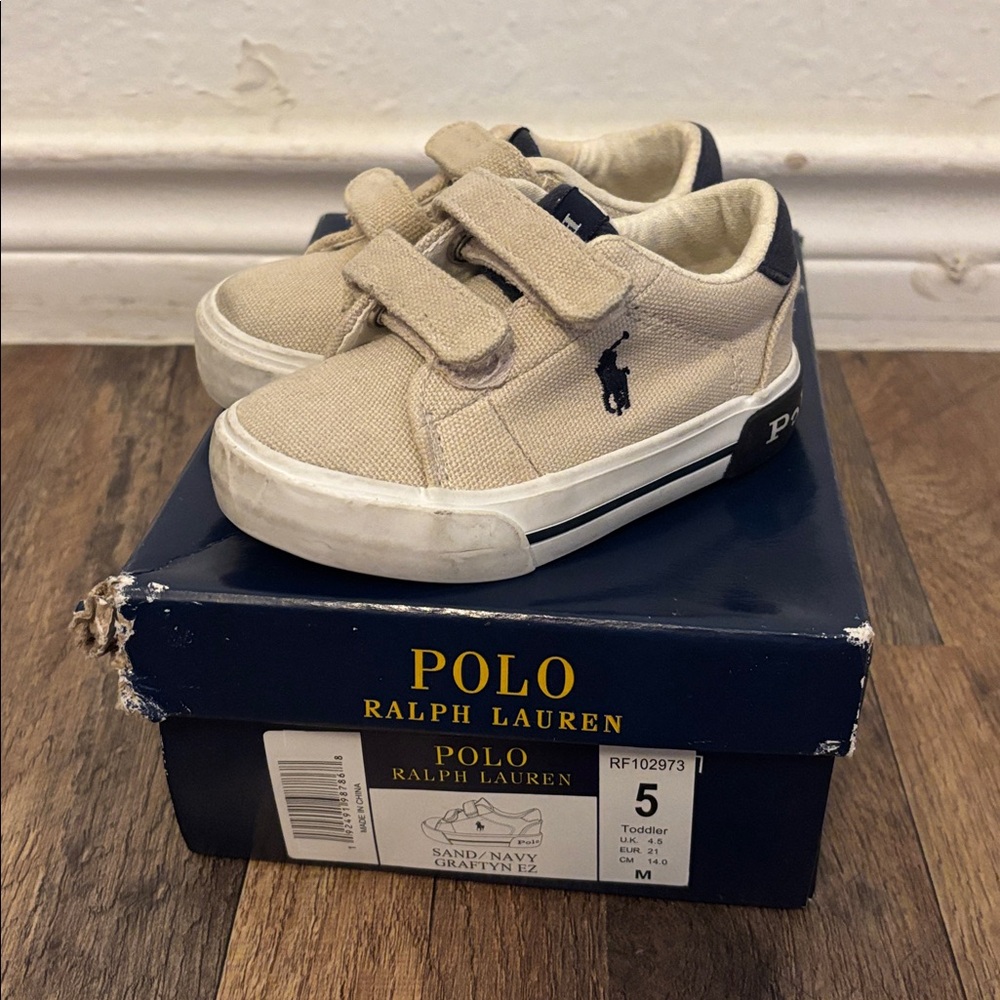 Polo by Ralph Lauren Kids Dress Shoes in Tan and Navy